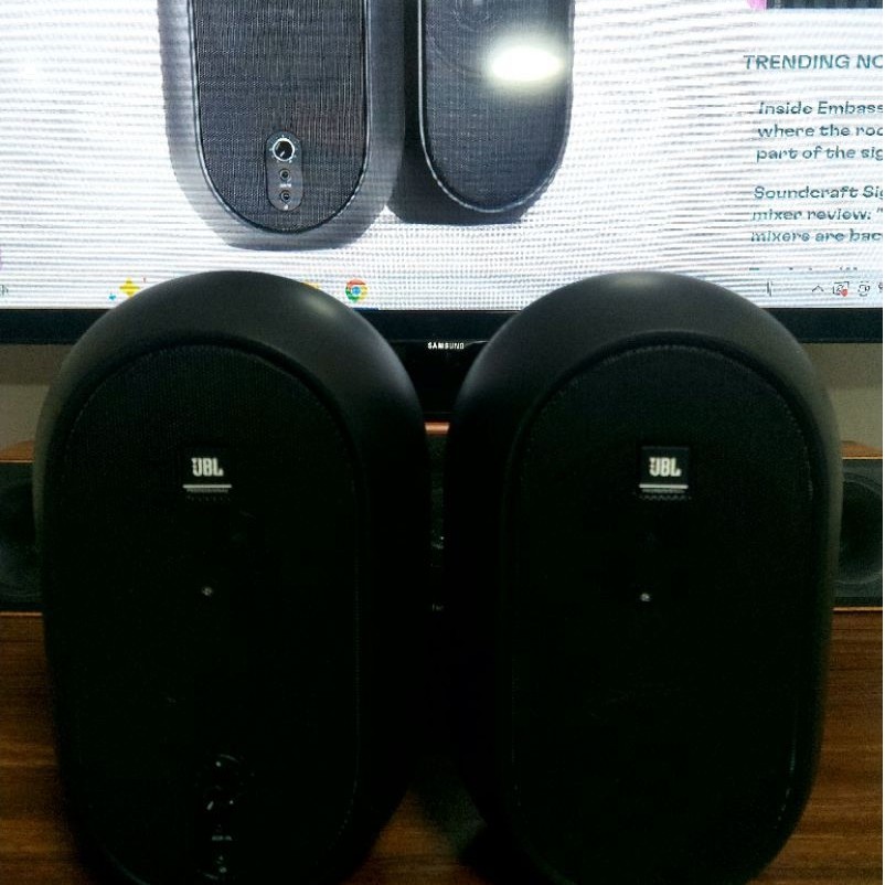 speaker JBL 104 (มือสอง) ลำโพงต่อคอมสภาพดี ตัวนี้ดั่งเดิมไม่มี BT