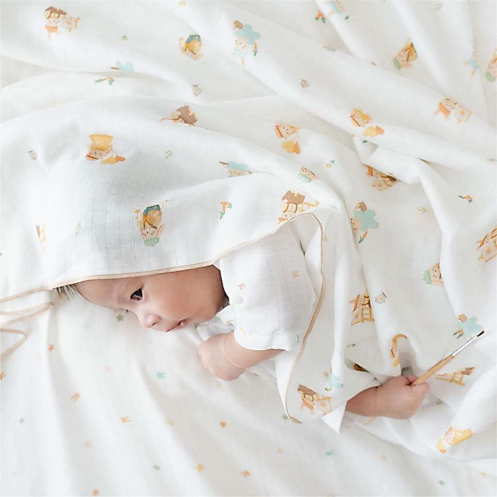 Granny Ben The Tiny Atelier Collection ผ้าอ้อมใยเทนเซล TENCEL™ Muslin Nursing Cloth