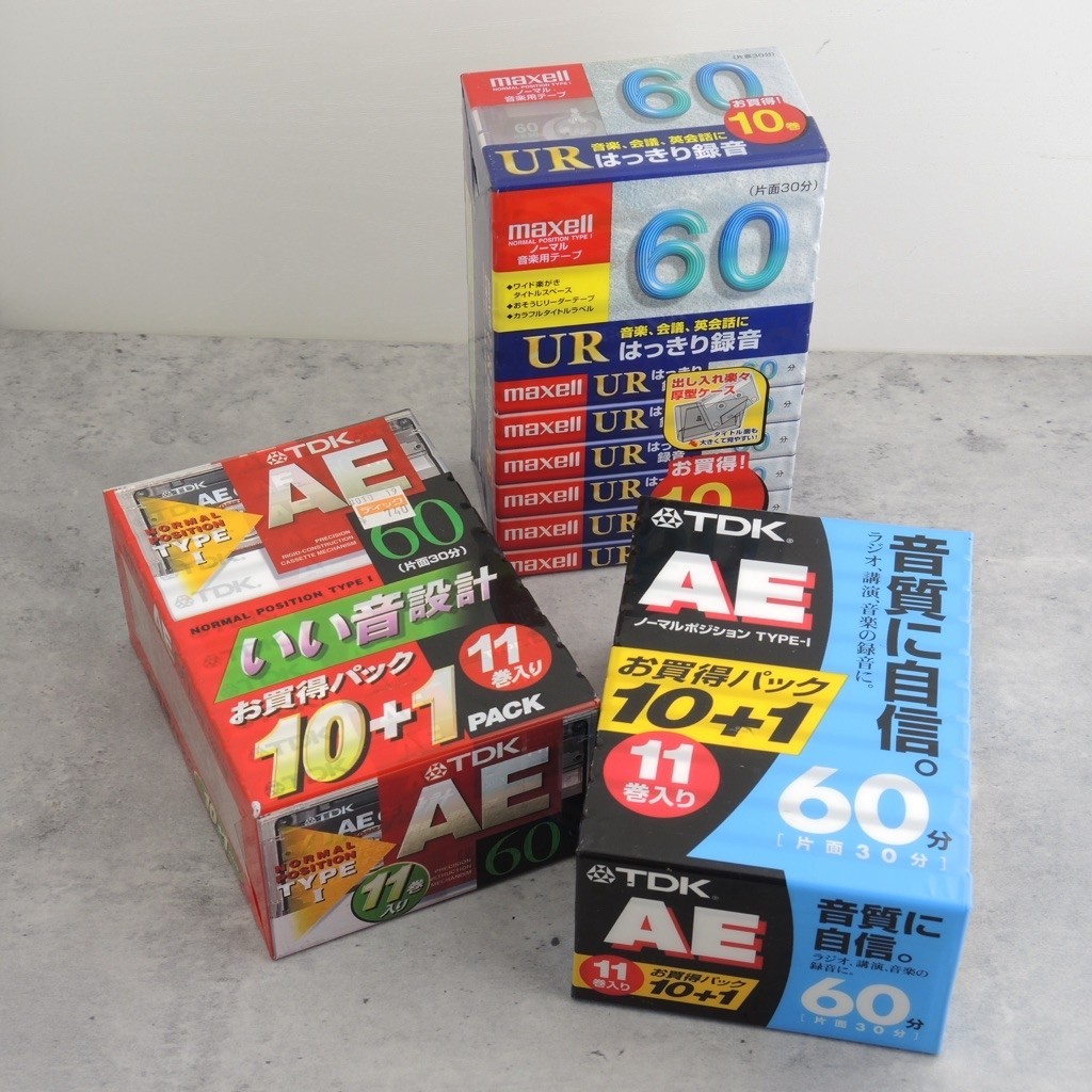 SONY, TDK, MAXELL, AXIA >> Cassette Tape เทปคาสเซ็ต เทปเปล่า เทปอัด สำหรับบันทึกเสียง Type I, II ของใหม่ในซีล