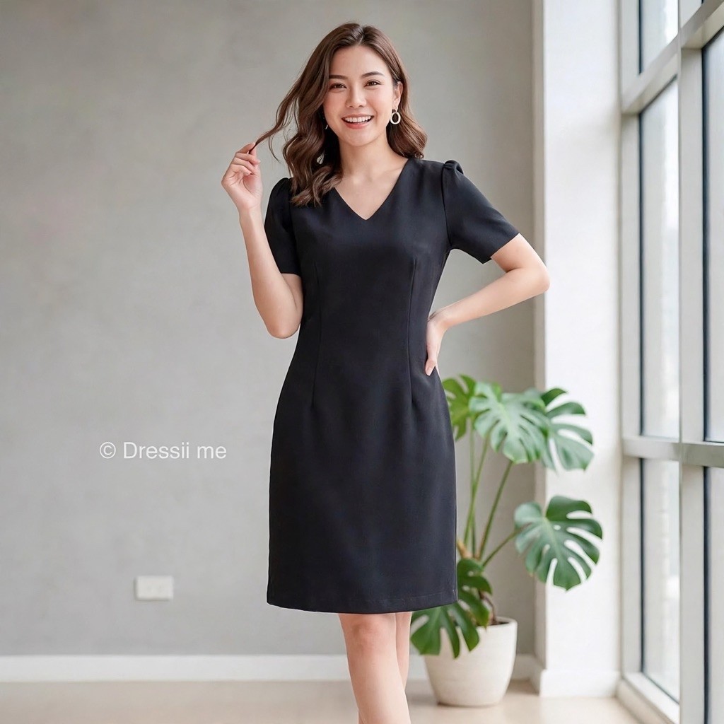 Basic Dress - เดรสแขนตุ๊กตา เรียบหรู ทรงสวย ใส่ได้หลากหลายโอกาส