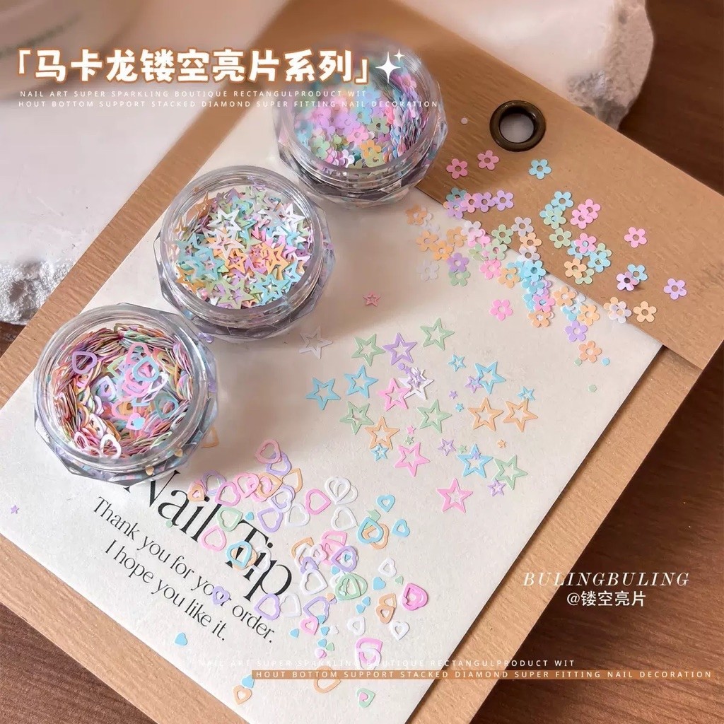 กลิตเตอร์ดาว หัวใจ ดอกไม้ สำหรับตกแต่งเล็บ