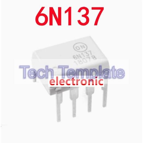สีขาว 6N137M DIP-8 6n137 6N137M ปลั๊กตรงความเร็วสูง Optocoupler 6n137