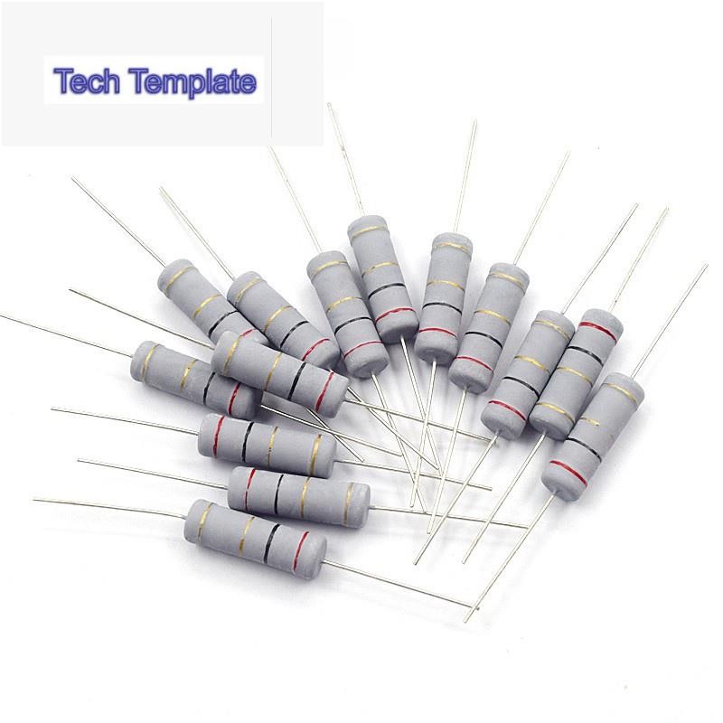 20Pcs 1W 2W 3W 5W Carbon Film Resistor 5% 0.3R 0.33R 0.36R 0.39R 0.43R 0.47R 0.5R 0.56R OHM