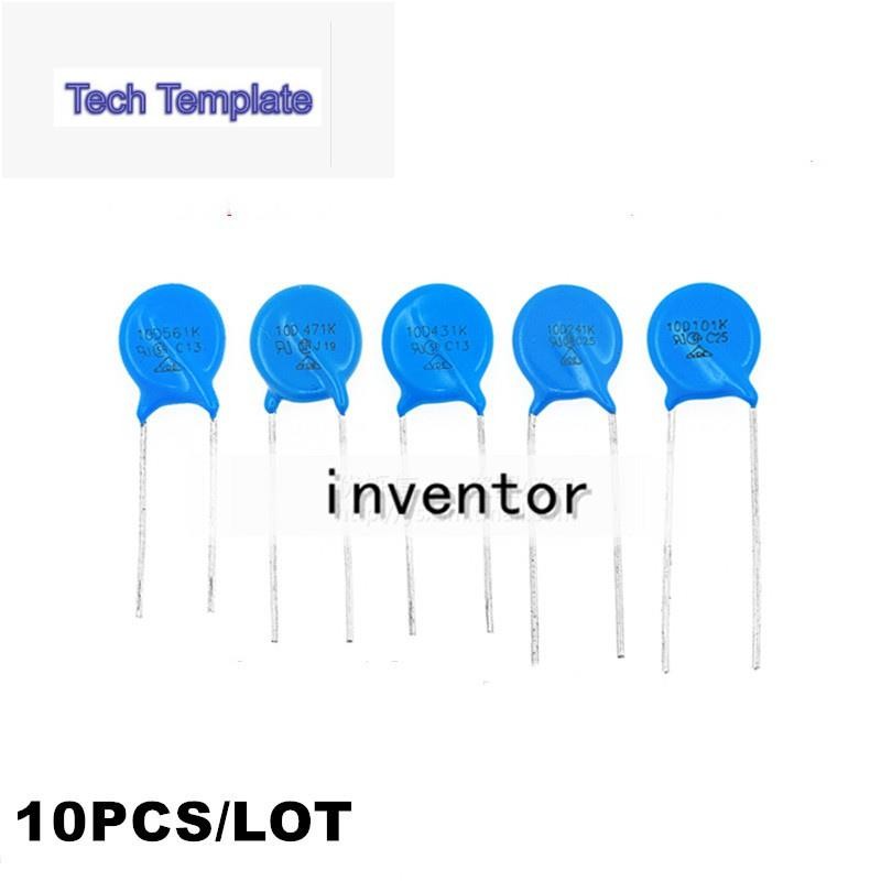 10PCS Varistor 10D270K 10D330K 10D390K 10D470K 10D820K 10D101K 10D241K 10D391K 10D431K 10D471K 10D51