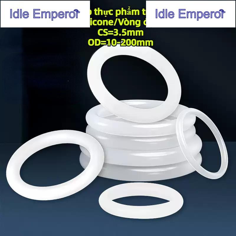 [YTH1] CS3.5mm * OD10-200mm Vmq ORing O-ring แหวนยางซิลิโคน โอริง ปะเก็นแหวนซีล สีขาว แบบเปลี่ยน / ป