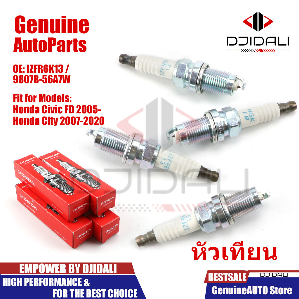 หัวเทียน แท้ HONDA City 2003-2020 Civic FD 2005- Jazz 2003 - 2013 IZFR6K13 9807B-56A7W