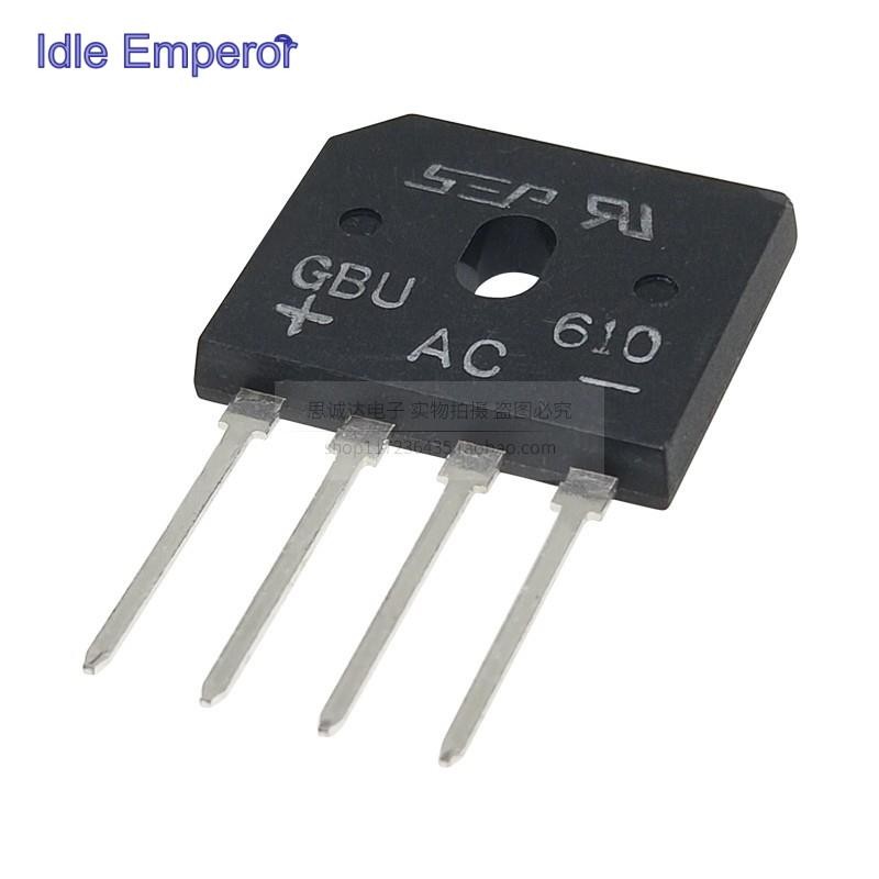 Gbu406 GBU408 GBU410 GBU606 GBU608/610/808/810/1010/1510/2510 ยี่ห้อใหม่ Rectifier Bridge