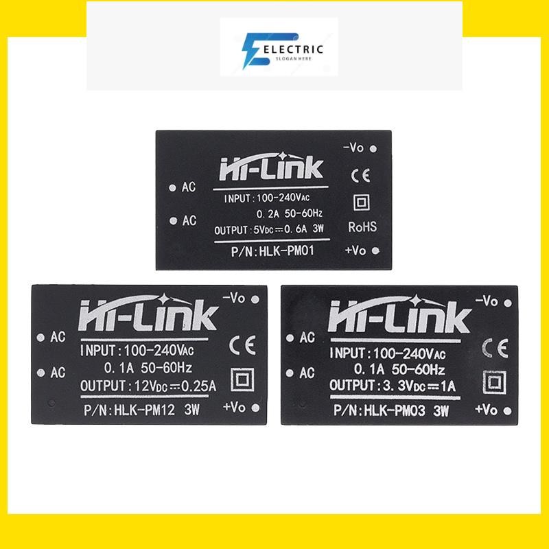 โมดูลสวิตช์พาวเวอร์ซัพพลาย ขนาดเล็ก Hlk-Pm01 Hlk-Pm03 Hlk-Pm12 Ac-Dc 220V