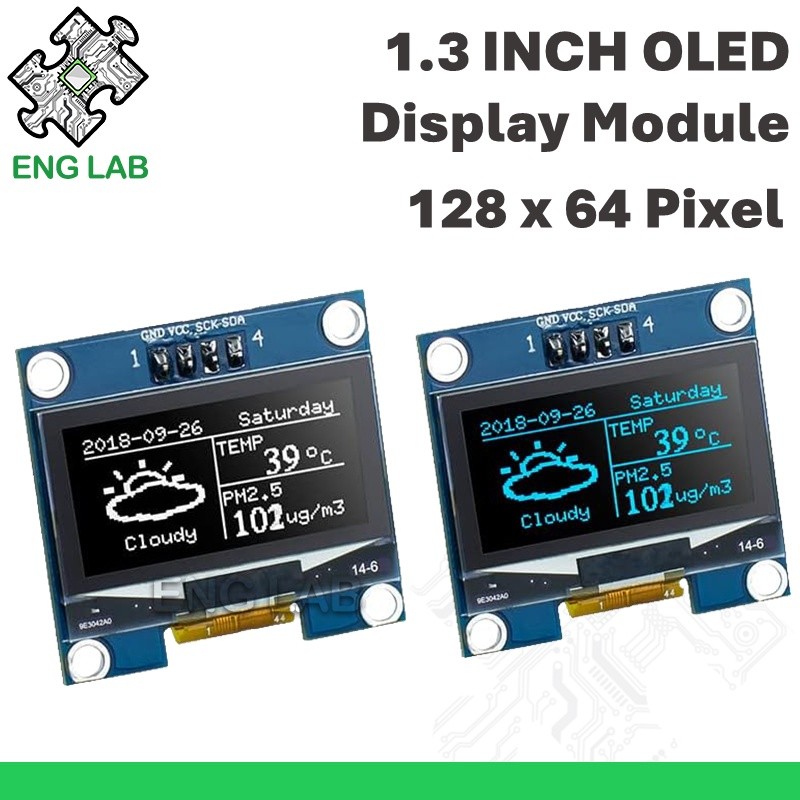 ★โปรโตคอลสื่อสาร OLED, I2C IIC 1.3 นิ้ว, 128x64 พิกเซล, โมดูลจอแสดงผล OLED สําหรับ Arduino