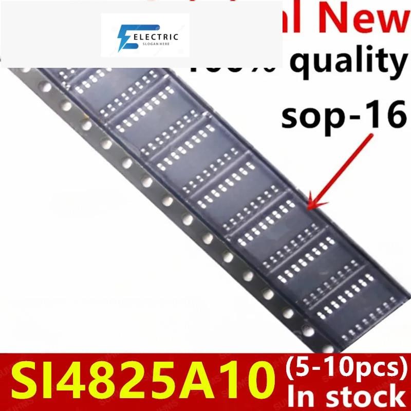 (5-10 ชิ้น) 100% ใหม่ SI4825 SI4825A10 SI4825-A10 SI4825-A10-CSR sop-16 ชิปเซ็ต