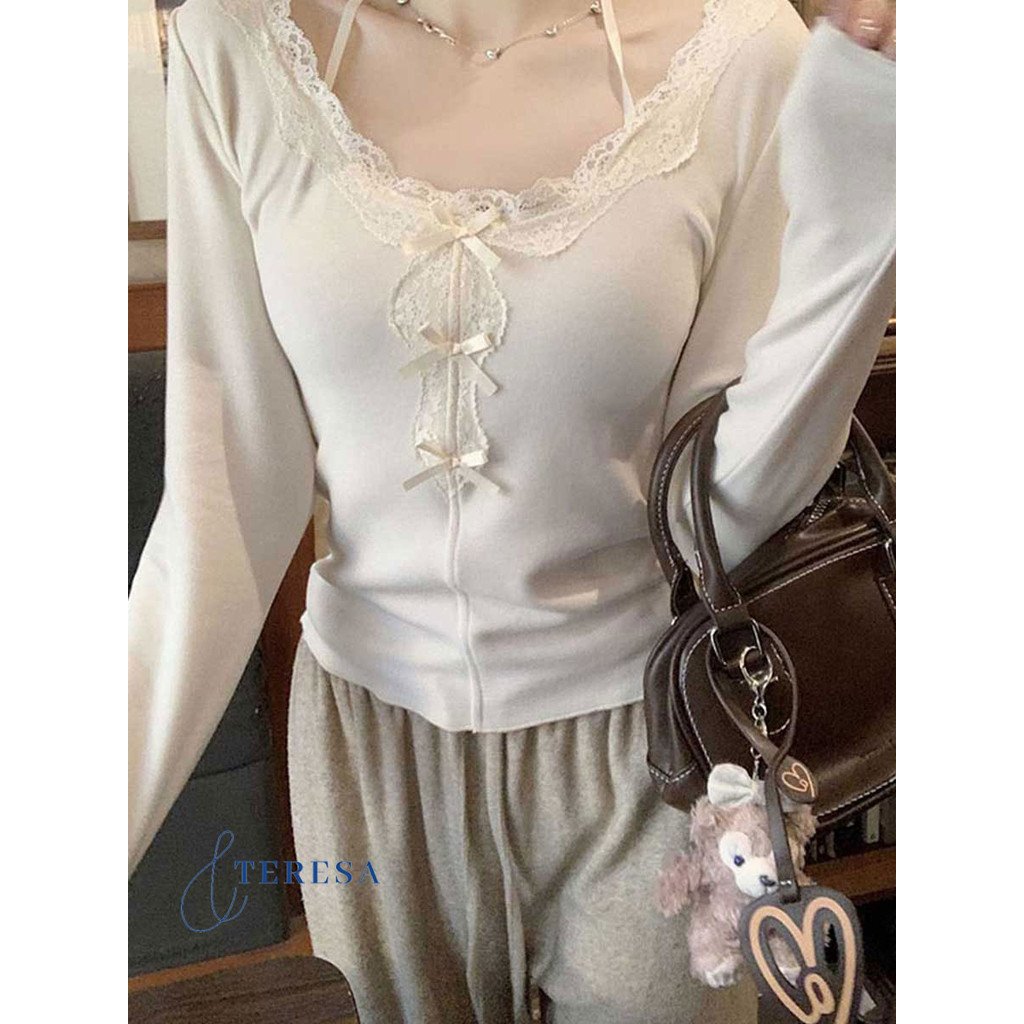 เสื้อแขนยาว ลุคผู้หญิงแนวเกาหลี สไตล์บริสุทธิ์ ทรงสวย