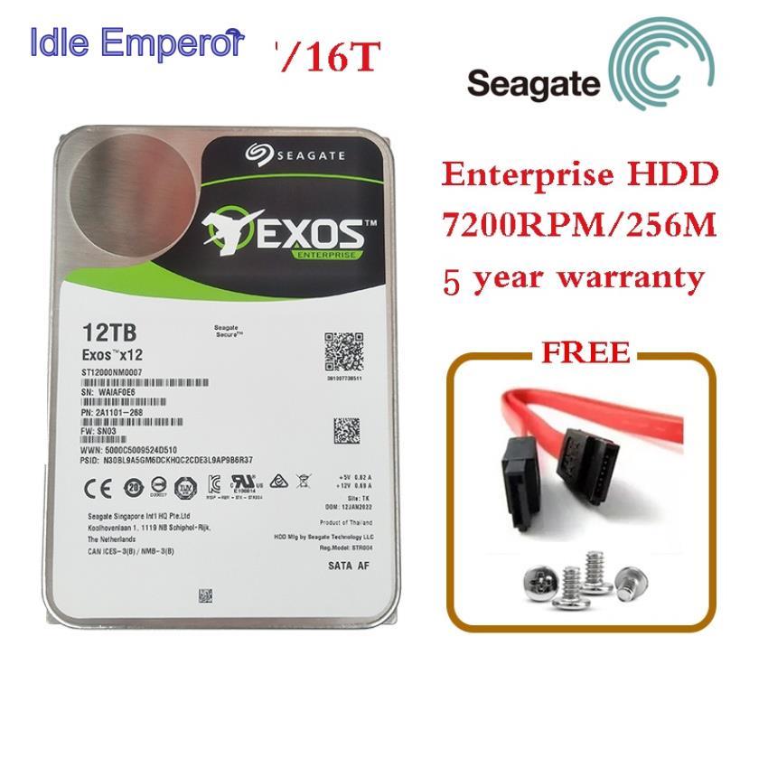 SEAGATE [พร้อมส่ง] ฮาร์ดไดรฟ์เอนเตอร์ไพรส์กล้องวงจรปิด EXOS 4TB 6TB 8TB 10TB 12TB 14TB 16TB 3.5 นิ้ว