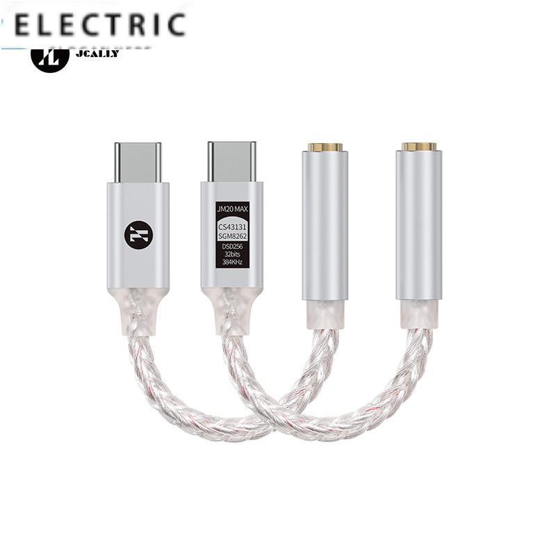 Jcally JM20 Max เครื่องขยายเสียงรหัสแบบพกพาประเภท C ถึง 3.5 มม.อะแดปเตอร์ Dongle CS43131 + SGM8262 ช