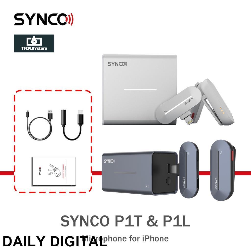 Synco P1 L/T P1L P1T ระบบไมโครโฟนไร้สาย 2.4GHz ช่องสัญญาณคู่ แบบเรียลไทม์ ไมค์คอนเดนเซอร์ สําหรับ Ty