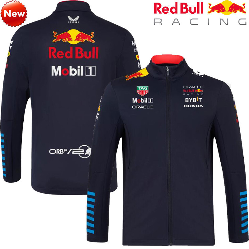 2025 ชุดแข่ง F1 ใหม่ล่าสุด + F1 Racing Team Softshell Jacket + เสื้อเชิ้ตแขนยาวผู้ชายและผู้หญิงฤดูใบ