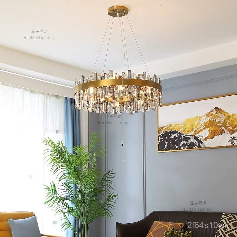 Postmodern Light Luxury Crystal Chandelier Living Room Dining Room Bedroom Crystal Chandelier Living
