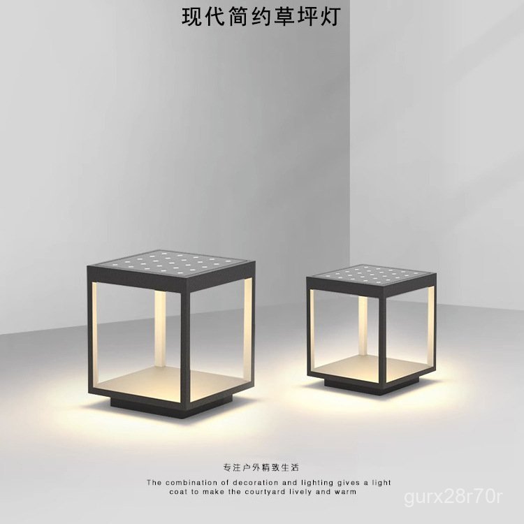 Solar Pillar Light Outdoor Garden Light Modern Waterproof Villa Gate Wall Light Lawn Pillar Door Pil