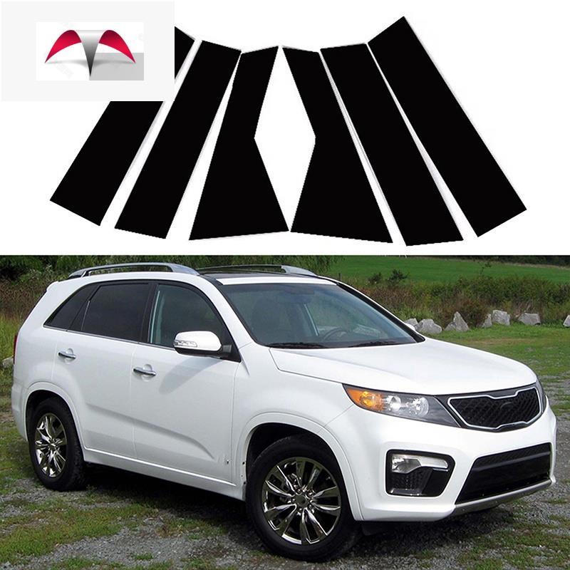 【 Hot Style】สติกเกอร์เสากลาง สําหรับ Kia Sorento XM 2010-2014 Pelekat Lajur Tengah 6 ชิ้น