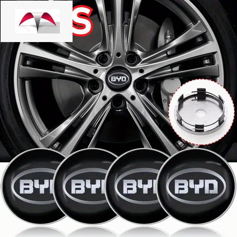 4PCS 60MM รถล้อ Hub Center Shaft ฝาครอบโลโก้เหมาะสําหรับ BYD G3 I3 EA1 Dmi 2DIN 2014 G6 Qin Tang F3 