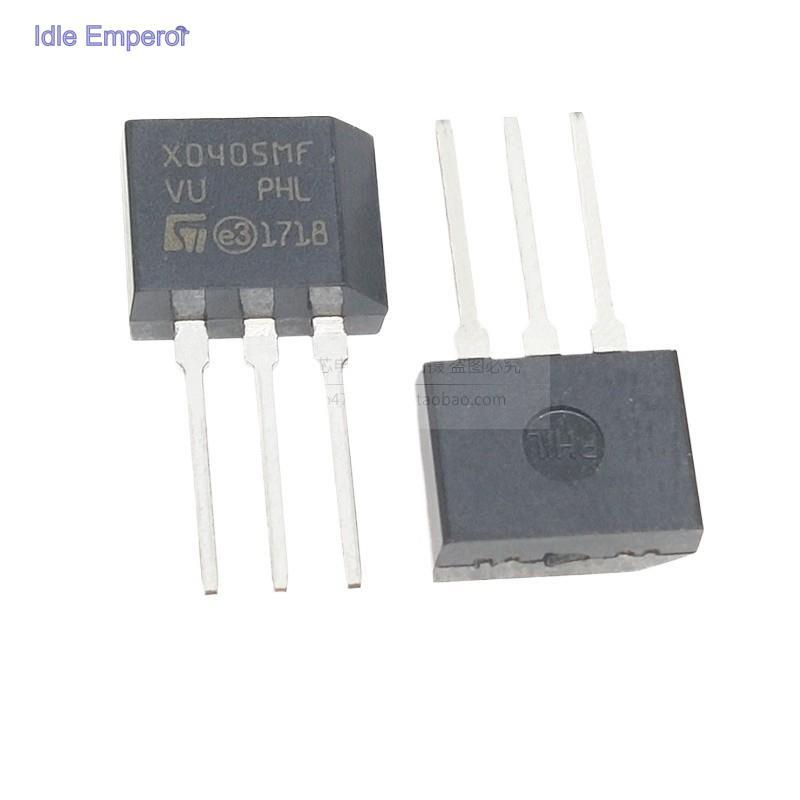 10 ชิ้น/ล็อตยี่ห้อใหม่ One-Way Controllable Silicon In-Line คริสตัลประตูท่อ X0405MF TO-202 600V 4A X