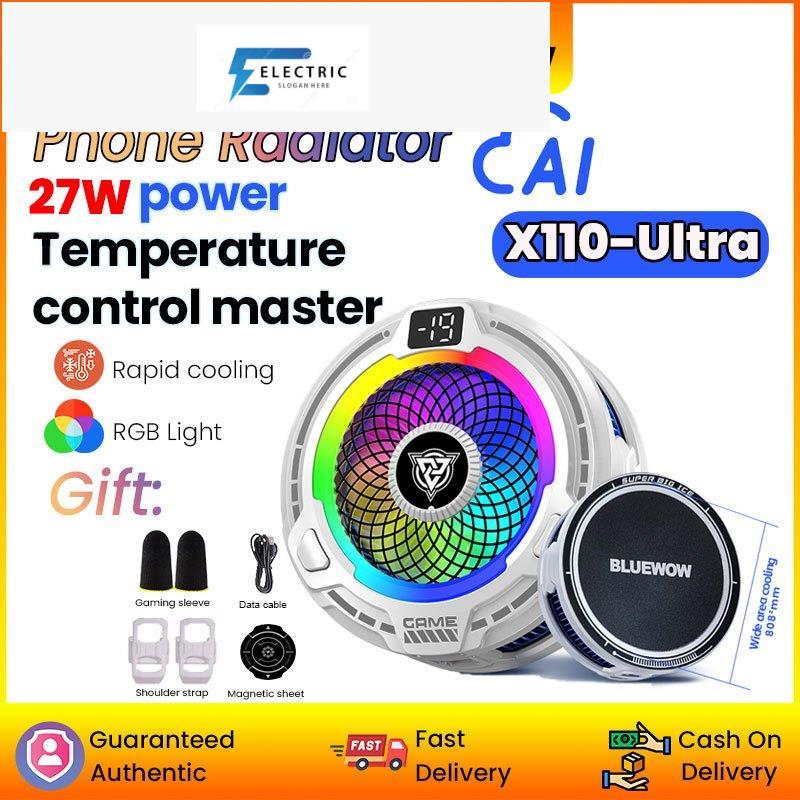 AiBlueWow 15/27W X110 Ultra Phone Cooler สําหรับโทรศัพท์มือถือพัดลม Phablet Semiconductor หม้อน้ําโท