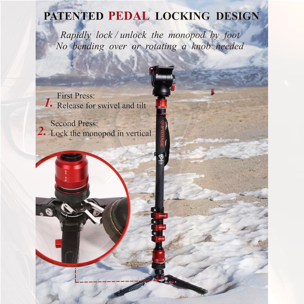 Ifootage ขาตั้งกล้อง คาร์บอนไฟเบอร์ สําหรับกล้อง DSLR และอื่น ๆ