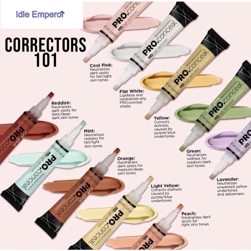 ☪ 23 สี la girl pro concealer ถูกที่สุด คอนซีลเลอร์ LA Girl HD Pro la girl pro conceal corrector