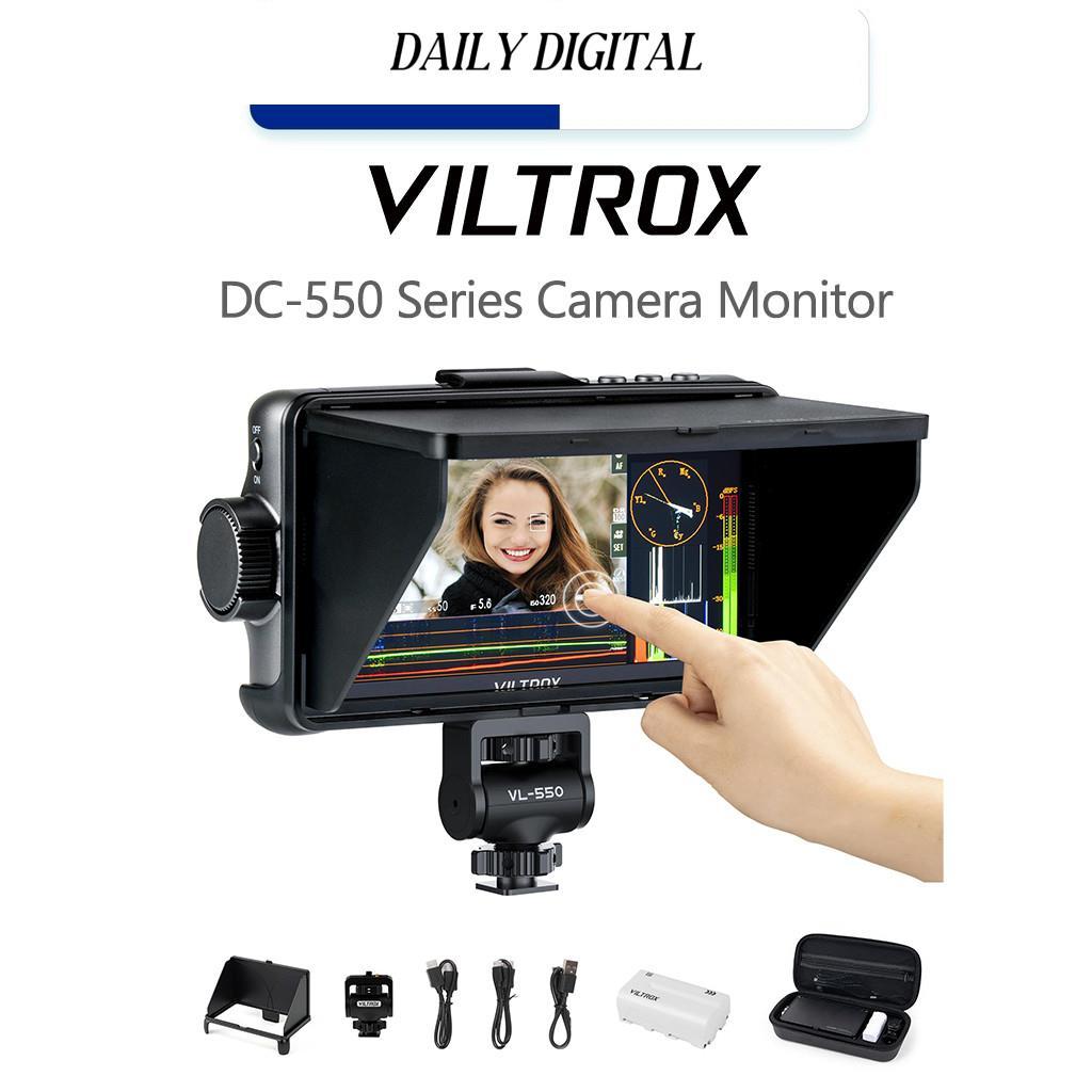 VILTROX DC-550 5.5 นิ้วหน้าจอสัมผัสกล้อง Field Monitor, 4K 30Hz HDMI 1200 Nits 3D Lut Director Studi