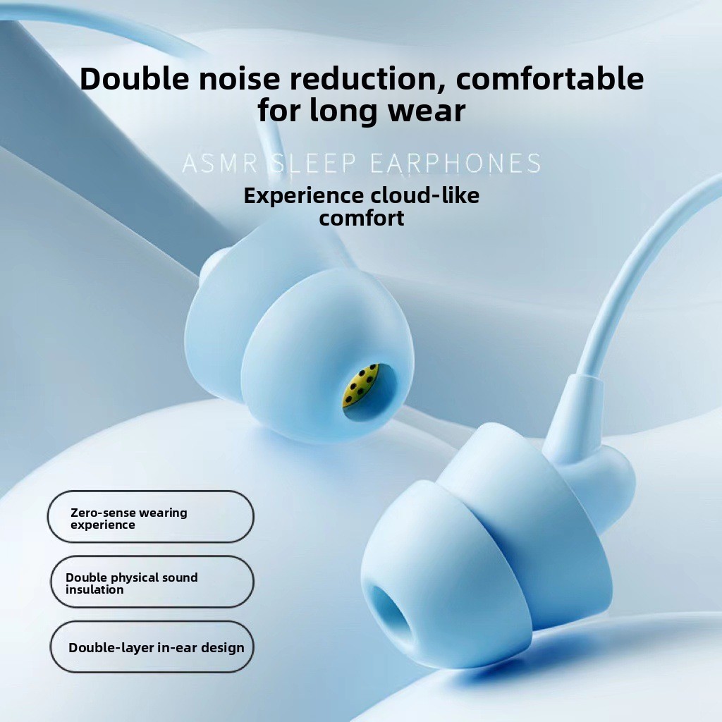 หูฟัง Sleeper Sleeper ด้านข้าง, หูฟังตัดเสียงรบกวนในหู, การออกแบบไม่เจ็บปวดพร้อมหูฟังแบบนุ่ม, USB-C/