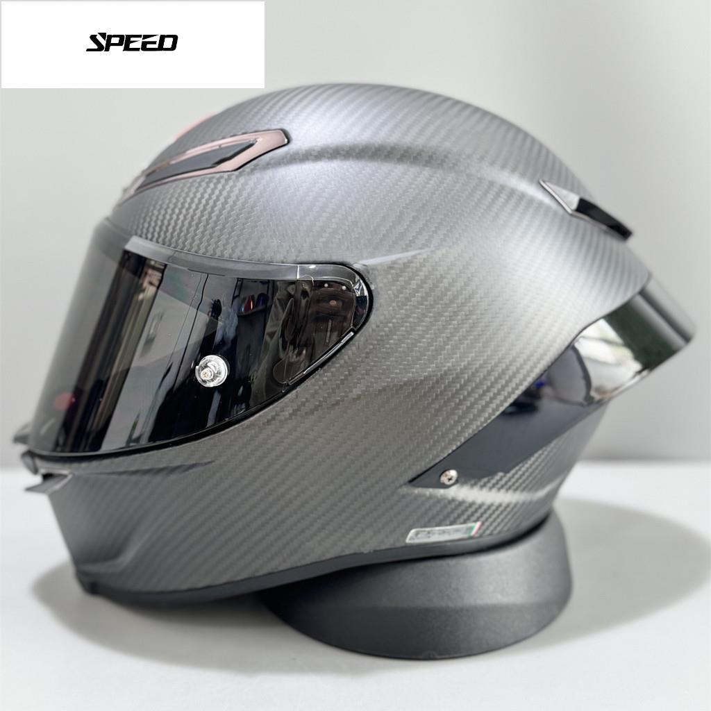 Agv Pista GP RR Matte สีดําคาร์บอนไฟเบอร์หมวกกันน็อคแบบเต็มหน้าขี่รถจักรยานยนต์วิบากแข่งหมวกกันน็อค 