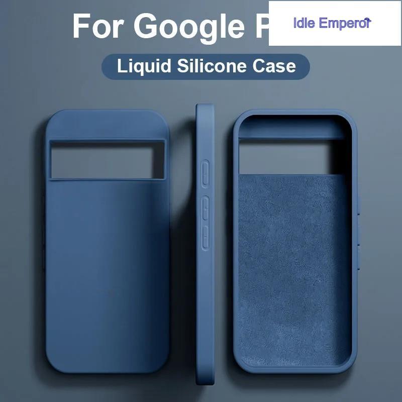 Google Pixel9 Pixel8 Pixel7 หรูหราซิลิโคนเหลวสําหรับ Google Pixel 9 8 7 Pro 6A 7A 8A 9A Pixel9Pro Pi
