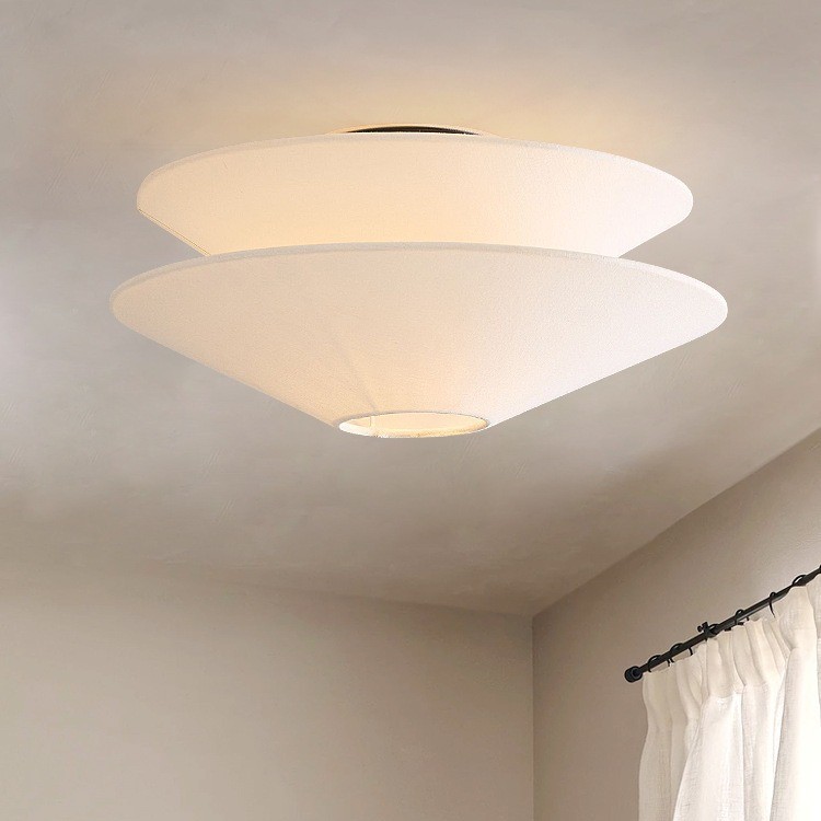 Artistic Lamp Bedroom Lamp Ceiling Lamp French Cream Style Study Lamp Fabric Wabi-Sabi Bedroom Chand