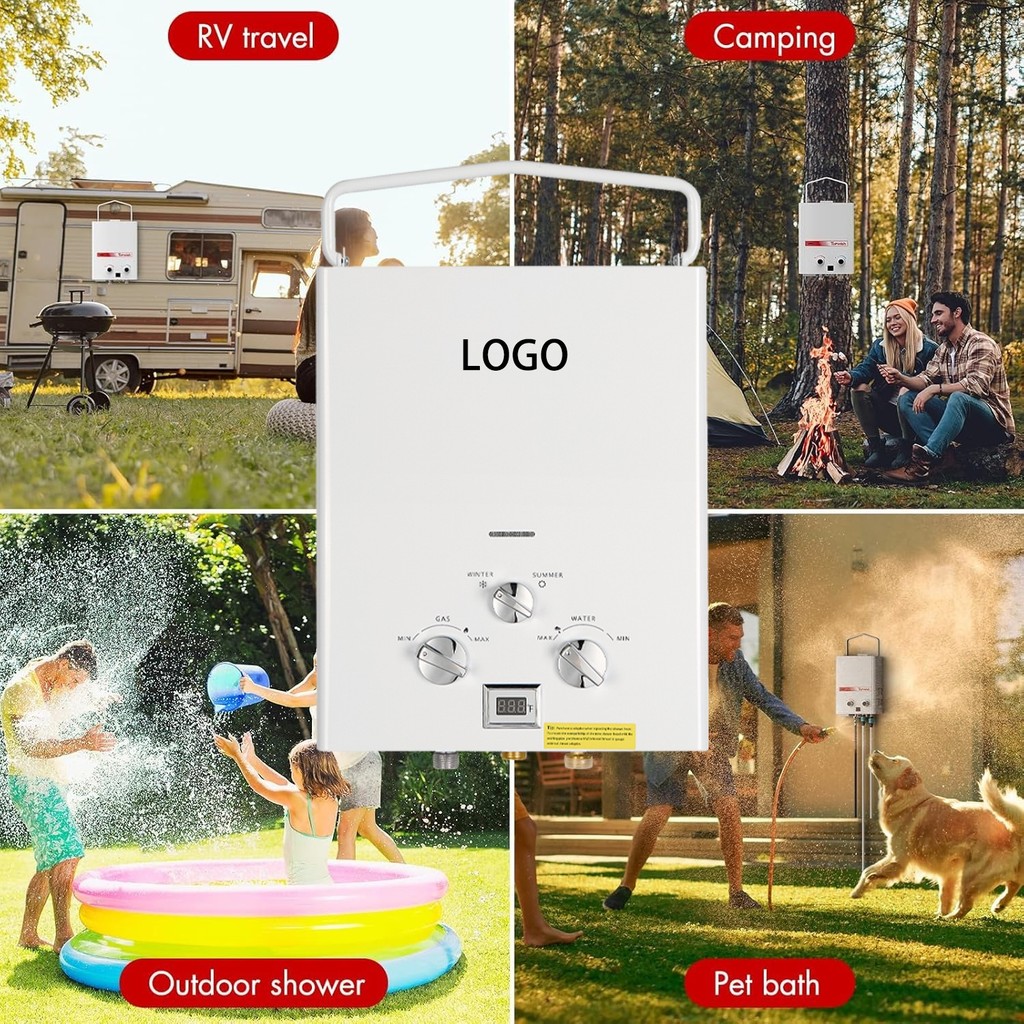 เครื่องทำน้ำร้อนแก๊สแบบพกพาสำหรับรถบ้าน 5L ได้รับการรับรอง CSA ใหม่ พร้อมใช้ในกิจกรรมกลางแจ้ง PYGA