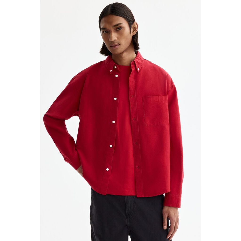 H&M(เอชแอนด์เอ็ม) เสื้อเชิ้ตอ็อกซ์ฟอร์ดทรงสบาย Men Relaxed Fit Oxford shirt 1310165_3