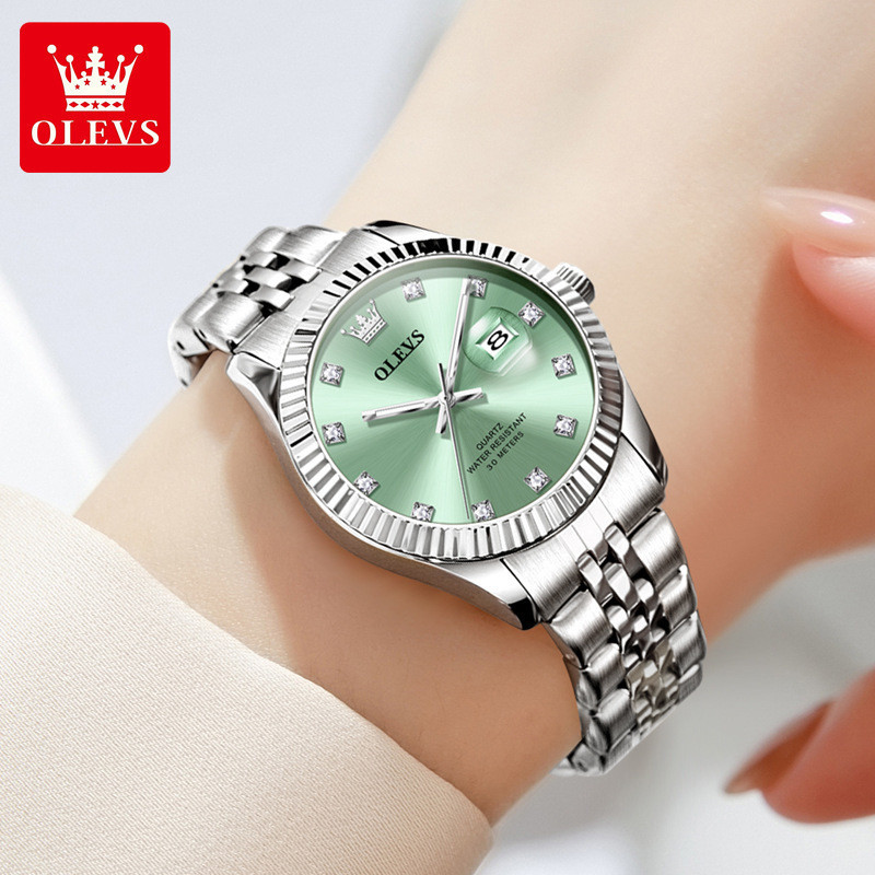 Olevs olevs Luxury women's watch, high-end fashion wristwatch, non-luminous waterproof quartz watch