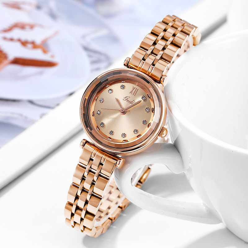 GEDI Gedi compact, exquisite, stylish and versatile women's casual waterproof quartz steel band watc