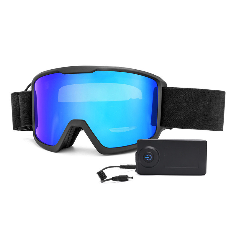 Jubao Outdoor Single and Double Board Ski Electric Heated Quick Anti-Fog Ski Goggles Unisex Ski Glas