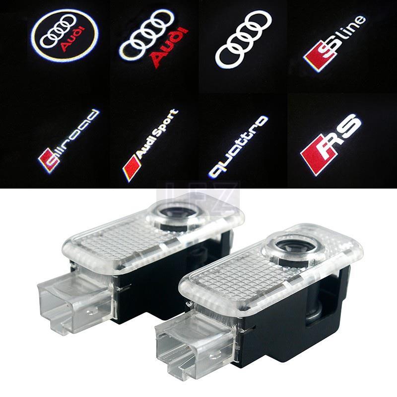 พร้อมส่ง โคมไฟโปรเจคเตอร์ led ลายโลโก้ Audi A1 A3 A4 A5 A6 Q7 TT B5 B6 B7 B8 C5 C6 C7 8L สําหรับติดป