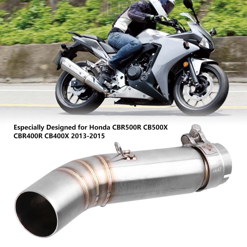 Slip-on รถจักรยานยนต์ไอเสียท่อกลางสําหรับ CBR300 CBR300R CBR500R CB500X CBR400R CB400X