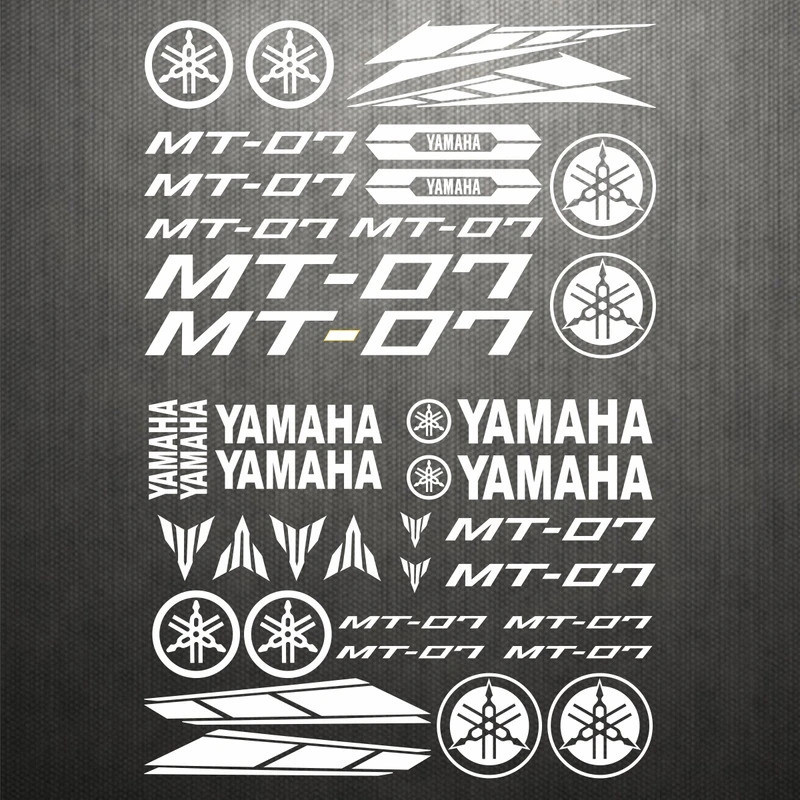 ไวนิล Yamaha MT07 สติ๊กเกอร์โลโก้สติ๊กเกอร์มอเตอร์ไซค์ หมวกกันน็อค WaterprooofReflective สติ๊กเกอร์