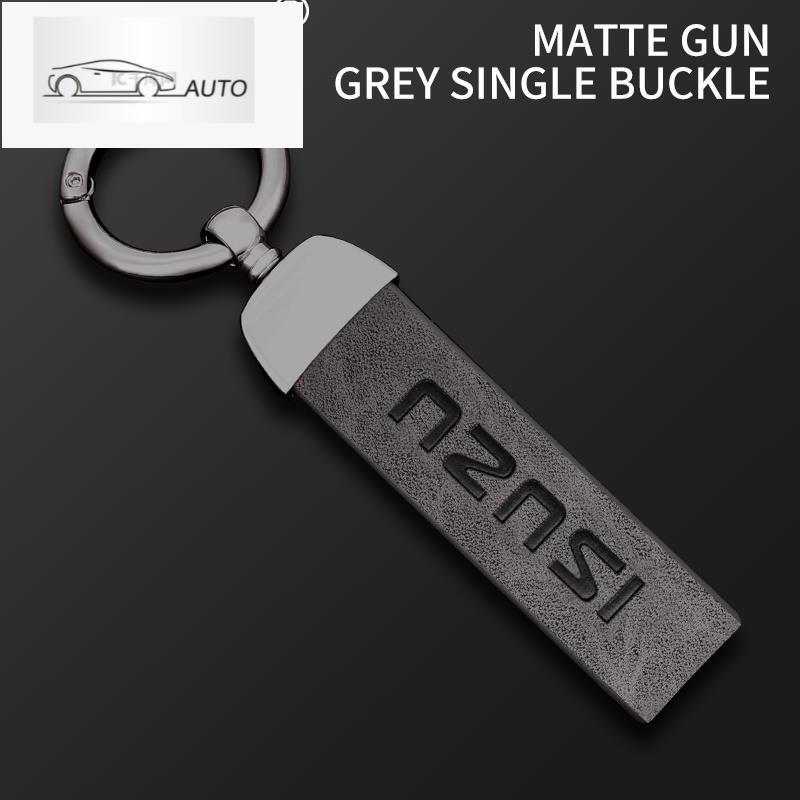 พวงกุญแจหนัง โลหะผสมสังกะสี สําหรับ Isuzu Dmax Mux Trooper ELF NQR 75 Forward Rodeo KB Bighorn Axiom