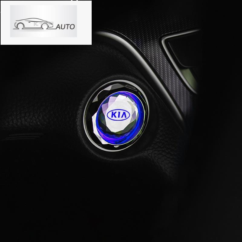 สติกเกอร์คริสตัลเพชร ปุ่มสตาร์ทรถยนต์ สําหรับ Kia Rio K2 K3 K4 K5 KX3 KX5 Cerato Soul Forte Sportage