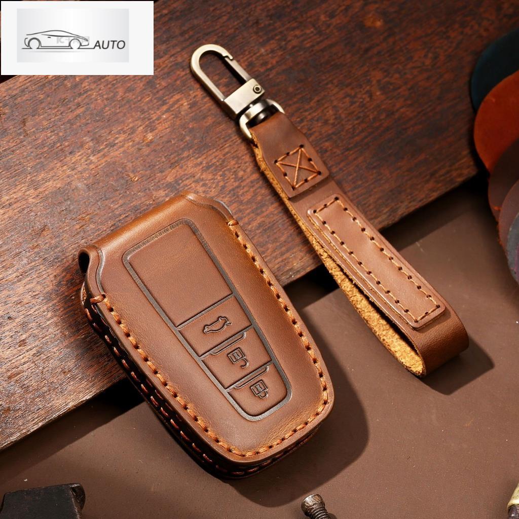 เคสกุญแจรีโมทรถยนต์ แบบหนัง สําหรับ Toyota Camry RAV4 Highlander Avalon C-HR Prius Corolla GT86