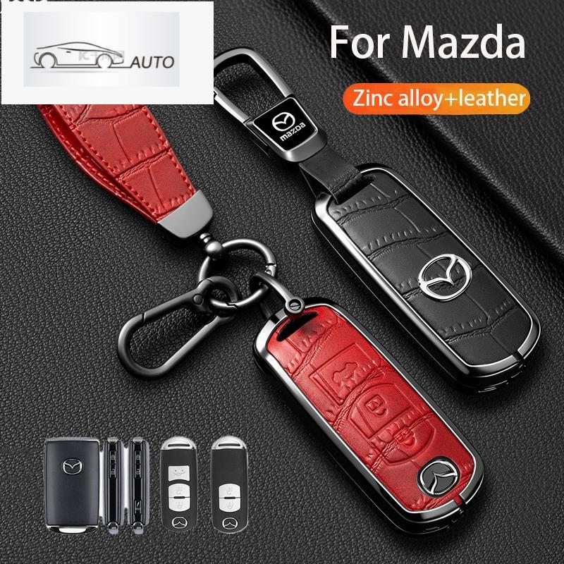 ZOBIG รูปแบบหนังจระเข้ฝาครอบกุญแจรถ fit สําหรับ 2019-2025 Mazda 2 3 5 6 2023 CX-4 CX-5 CX-7 CX-9 CX-