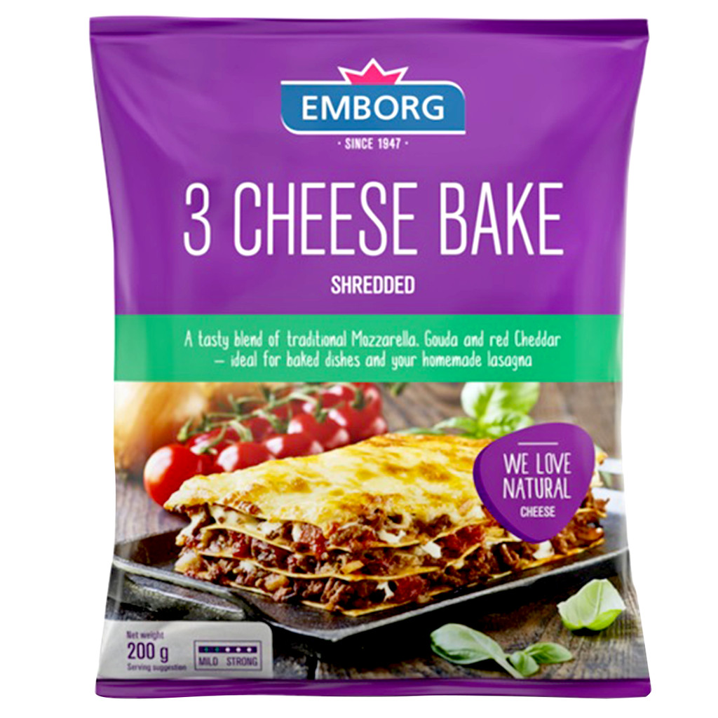 [0260328] Emborg 3 Cheese Bake Emborg ทรีชีสเบค 200g