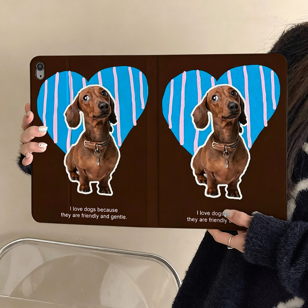 จัดส่งจากกรุงเทพฯ เคสipad dachshund Pro12.9 Gen12 Air7 13 Air6 11 Gen11 น่ารัก เคสไอแพด Mini7 8.3