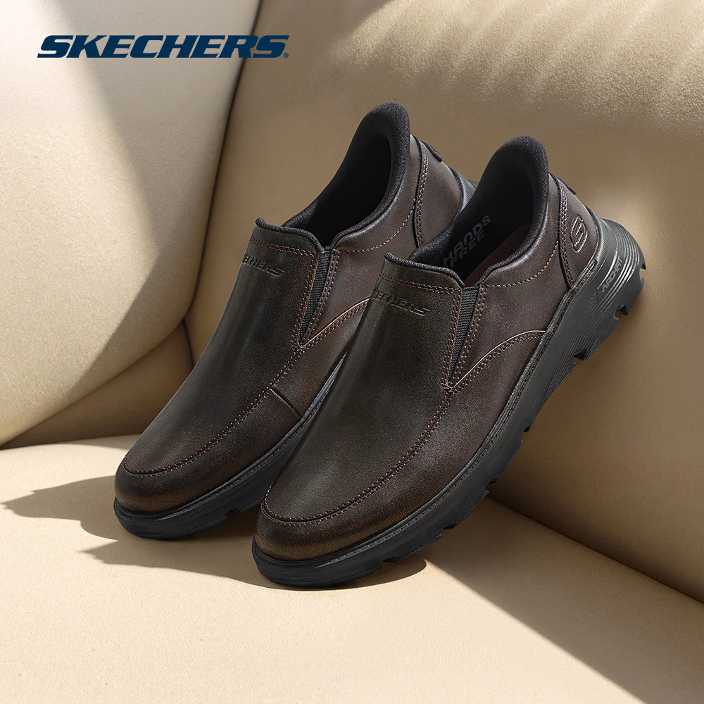 Skechers สเก็ตเชอร์ส รองเท้าผู้ชาย Men Slip-ins USA Arch Fit Garza Umar Shoes - 205518-DKBR