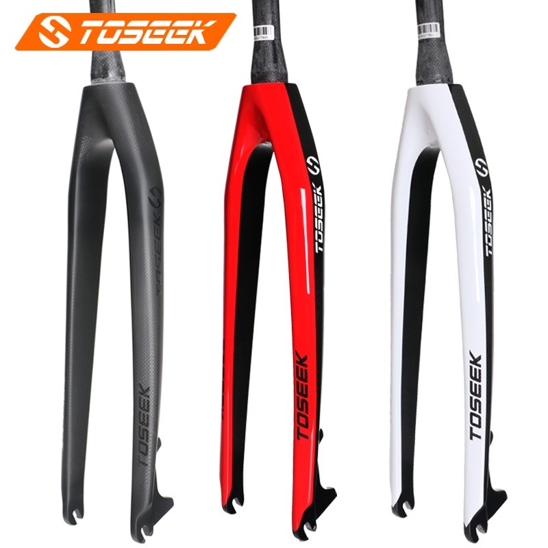 Toseek คาร์บอน Fibre Mountain จักรยานส้อมด้านหน้า 26 ER 27.5 ER 29 ER Tapered จักรยาน Hard ส้อมจักรย
