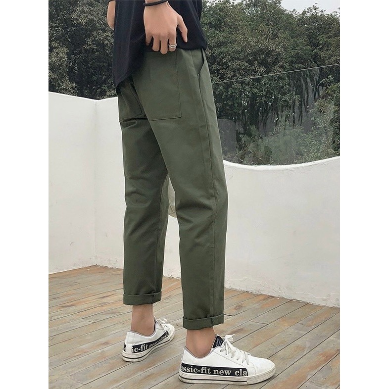 #052#L-5XL#กางเกงผู้ชายสีพื้นผ้าคอตตอนสวมใส่สบายเนื้อผ้าคุณภาพดีใส่ได้ทุกโอกาส