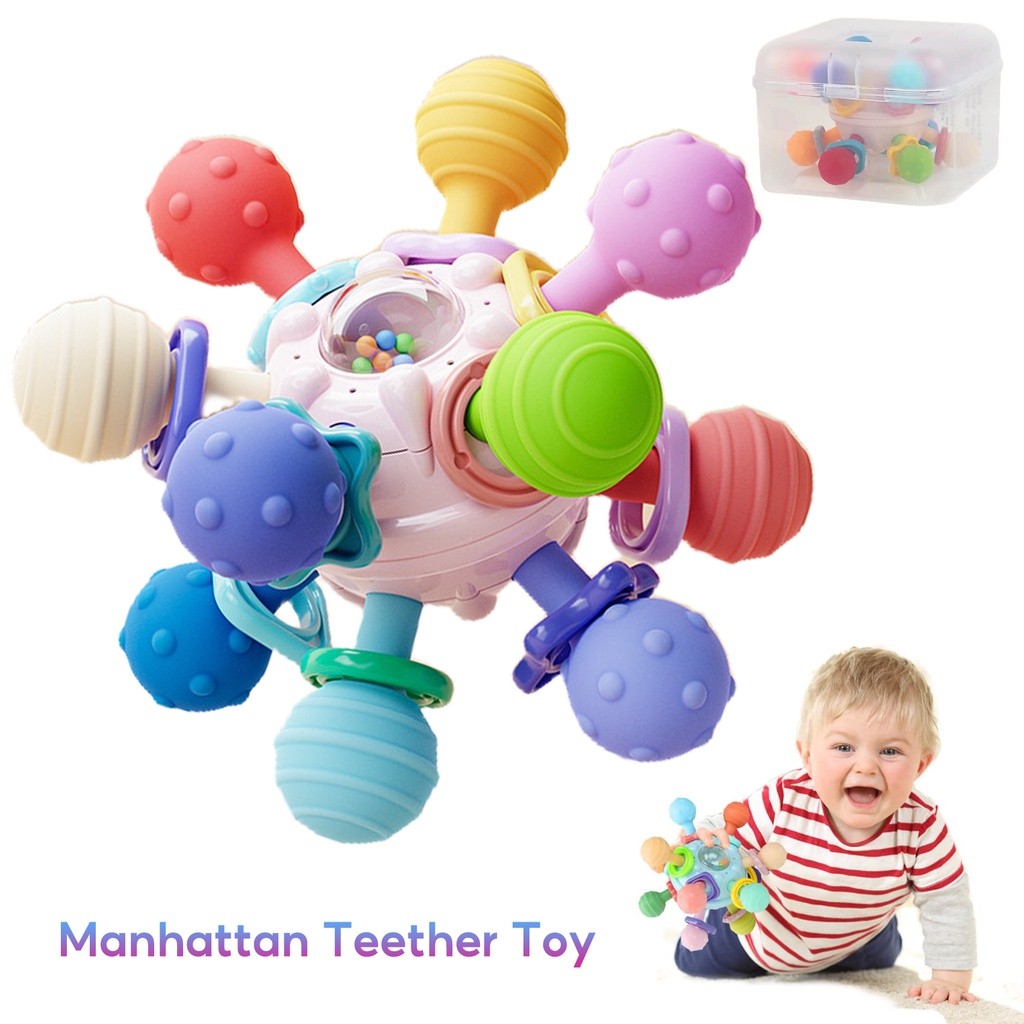 Baby Sensory Teething Teether Toys Manhattan Toy Manhattan Ball Rattle Toys for Toddler